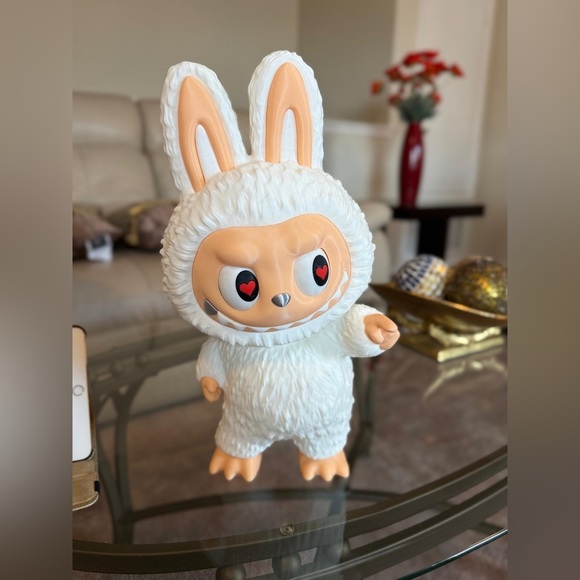 3D Printed Adorable White and Cream Labubu Decor. - Picture 6 of 14